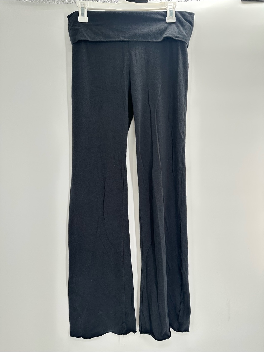 Skims Black Fold Over Flare Pants *Flawed